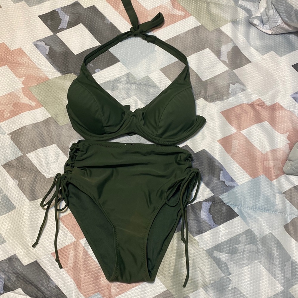 Fashion Nova bikini, Large, Olive Green
